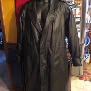 Man’s Leather Trench Coat